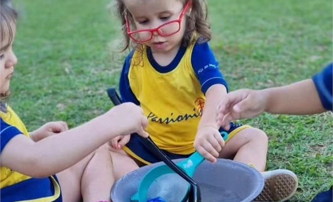 Aula de ingl�s com o Infantil I