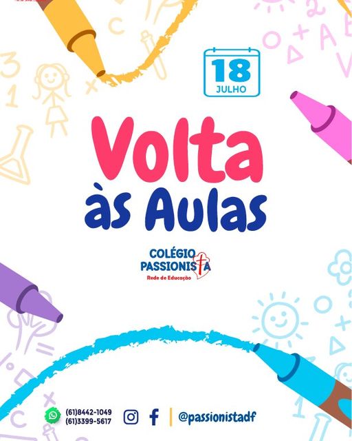 Volta s aulas Me da Santa Esperana