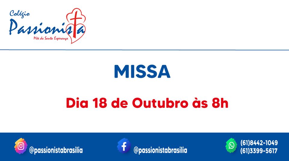 Missa 18/10 Me da Santa Esperana