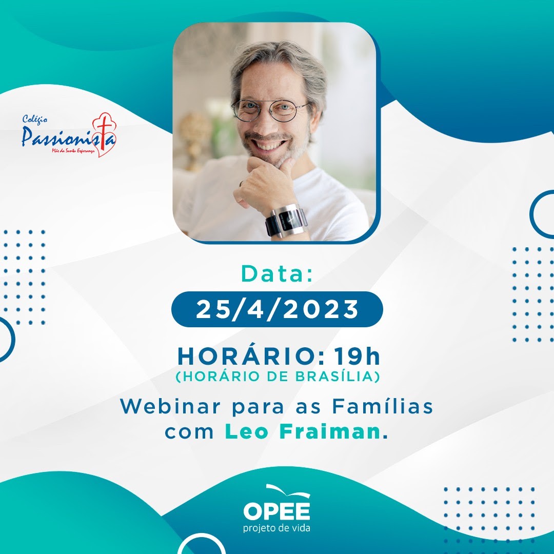 25/04 - Webinar para as famlias Me da Santa Esperana