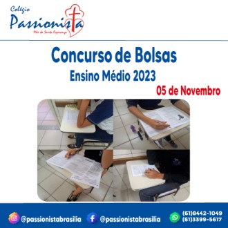 Vem a o nosso 3 Concurso de Bolsas - Ensino Mdio - Me da Santa Esperana