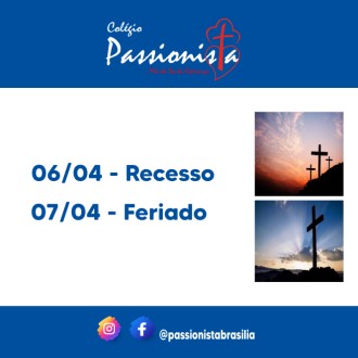 Semana Santa: Recesso e Feriado - Me da Santa Esperana