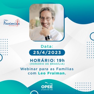 25/04 - Webinar para as famlias - Me da Santa Esperana